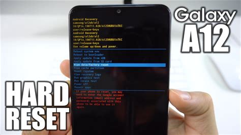 How To Reset and Wipe Data on Samsung Galaxy A12 (Soft.